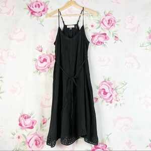 NEW Love Sam Black Boho Maternity Dress L